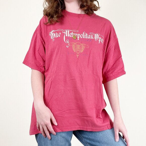 Vintage Oversized Graphic Tee NYC MET Opera T-Shirt Eclectic Top Made In The USA - Picture 8 of 8